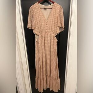 Taylor maxi dress with flutter sleeves